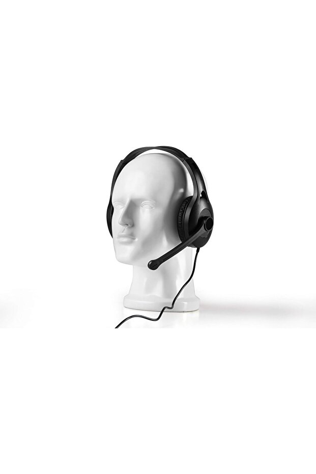 USB Headset for Computer Gaming/Work with Noise Canceling Microphone, Black (USB K800 BK) - 3