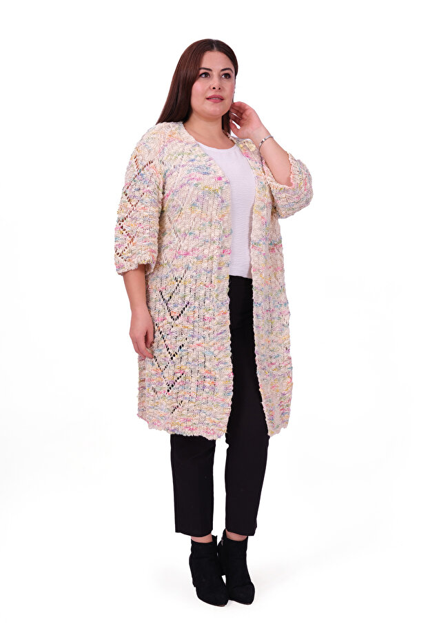 Kadın V Yaka Triko Hırka - 2