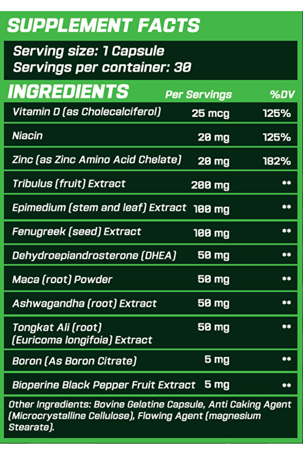 Sinister Test Booster 30 Kapsül - 2