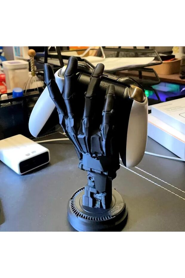 PS5 Controller Arm Stand by Azonee, 3D Robot Cyberpunk Design - 5