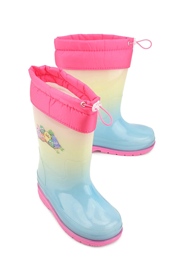 Winter Gezer Children's Waterproof Fleece-Lined Warm Lining Girls Boys Rain Boots
