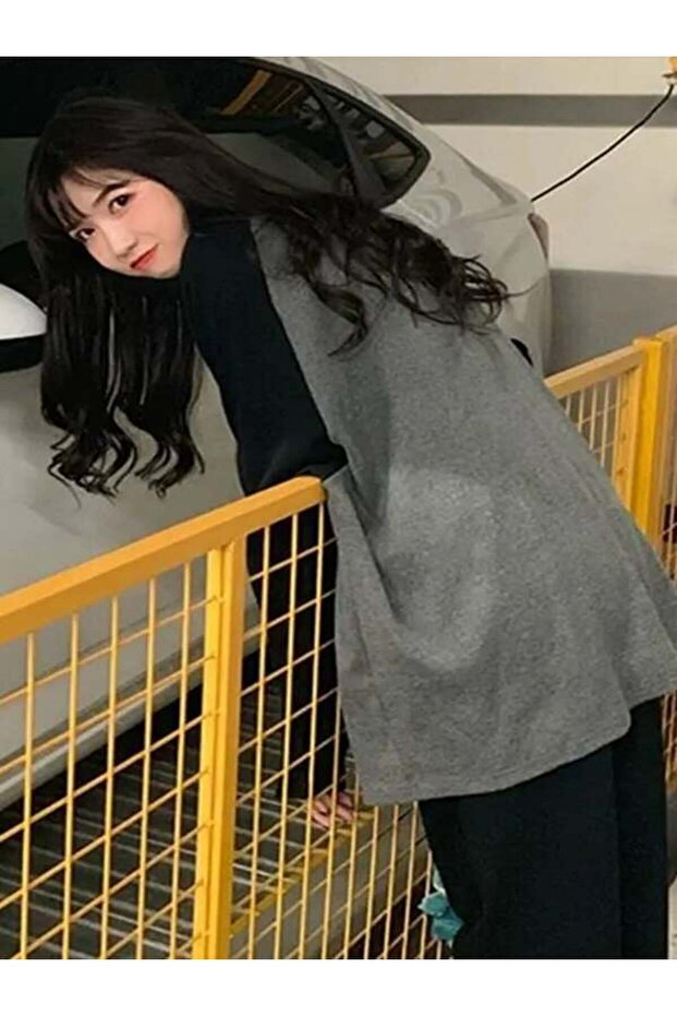 سويت شيرت راجلان بأكمام أنثراسايت أساسي للجنسين - 5