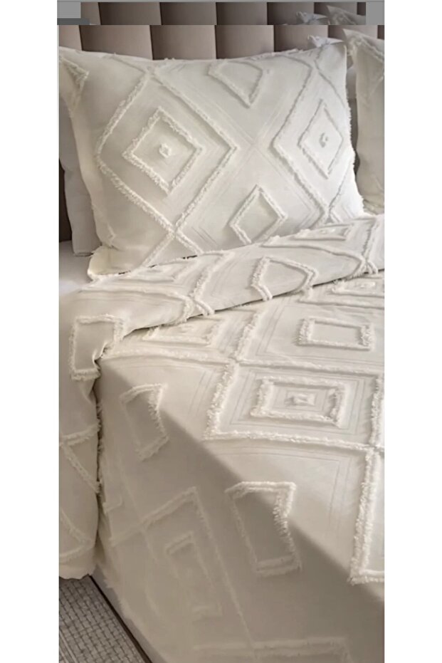 Nazar Boncuğu Single Tassel Pique Set-Bedspread
