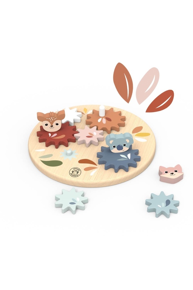 Interactive toy with gears, - 1