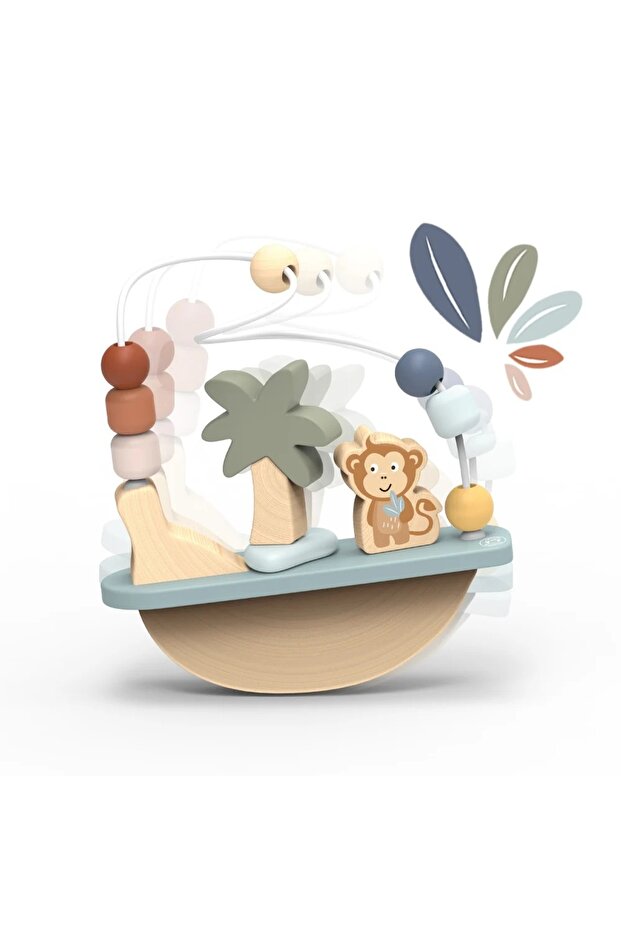 Dřevěné bludiště s míčky, - 1