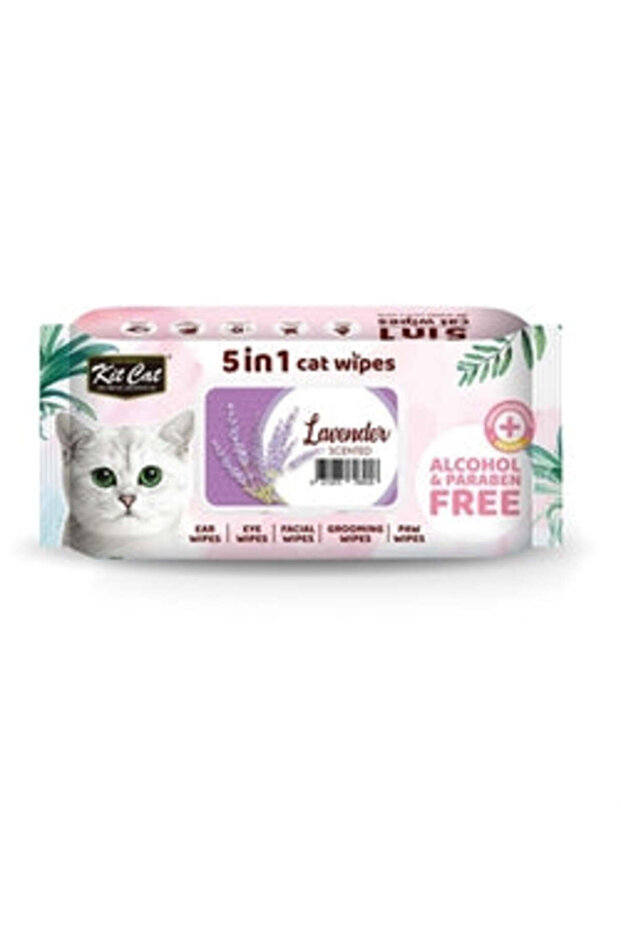 5-in-1 Lavender Scented Cat Wipes 80pcs
