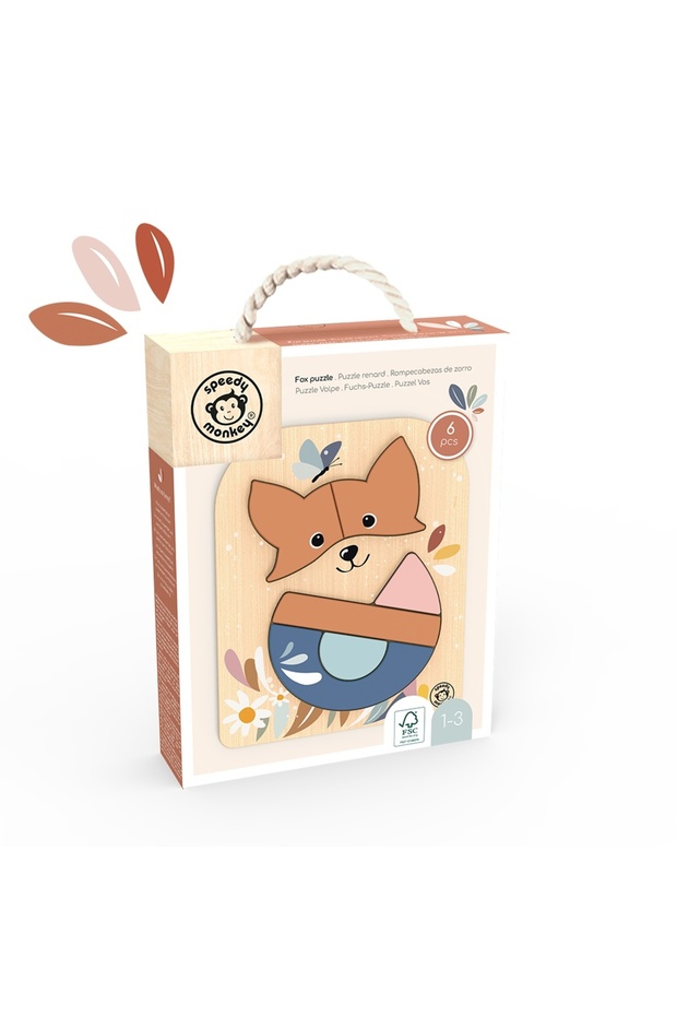 Dřevěné puzzle Liška, - 2