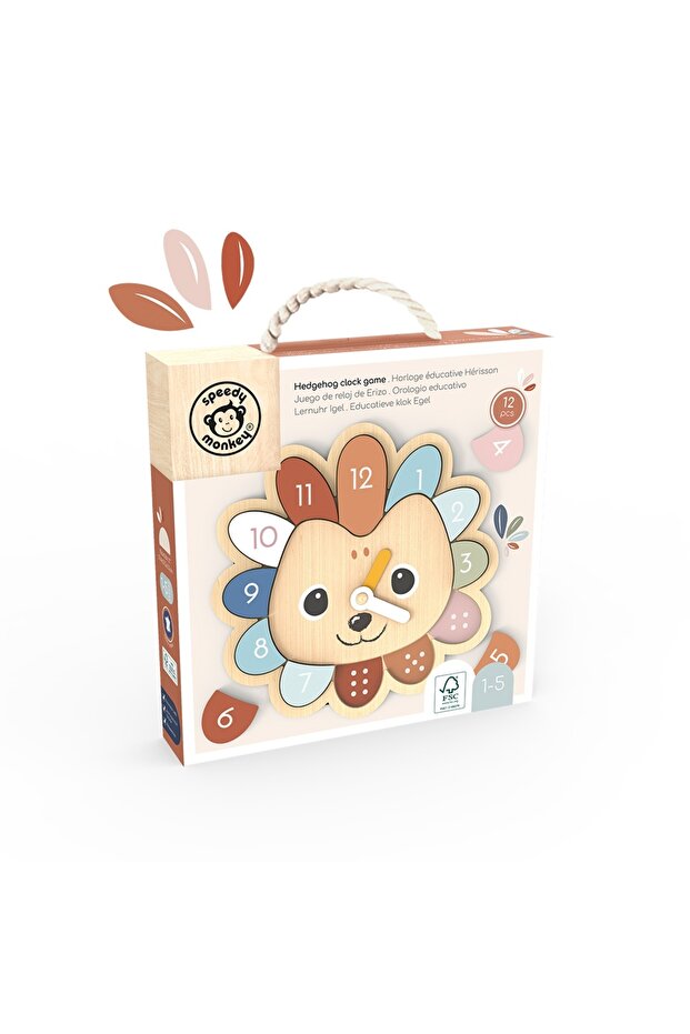 Ceas educativ din lemn, - 2