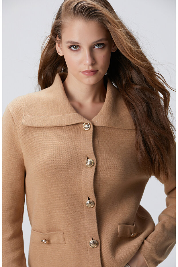 Limited Camel Yün Karışımlı Hırka - 1