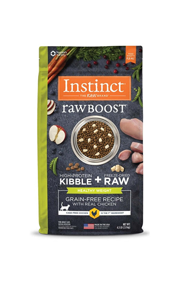 Raw Boost Healthy Weight Chicken Cat Dry Food 4.5lbs