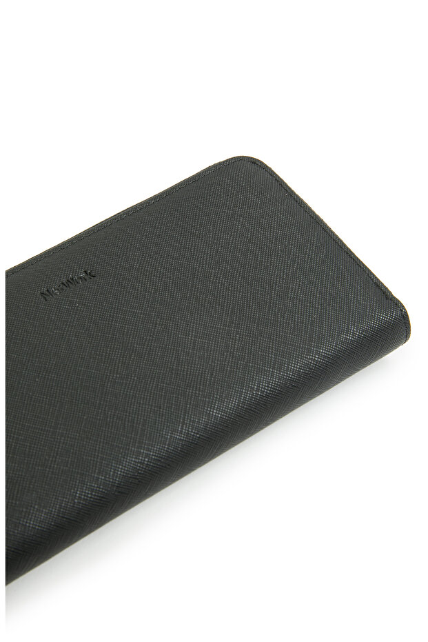 Siyah Kadın Suni Deri Cüzdan - 5