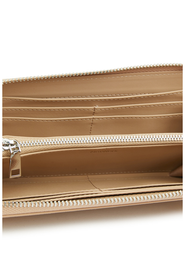 Bej Kadın Suni Deri Cüzdan - 4