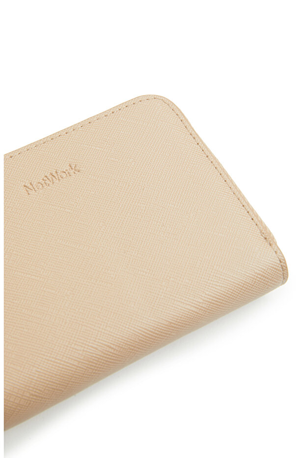 Bej Kadın Suni Deri Cüzdan - 4