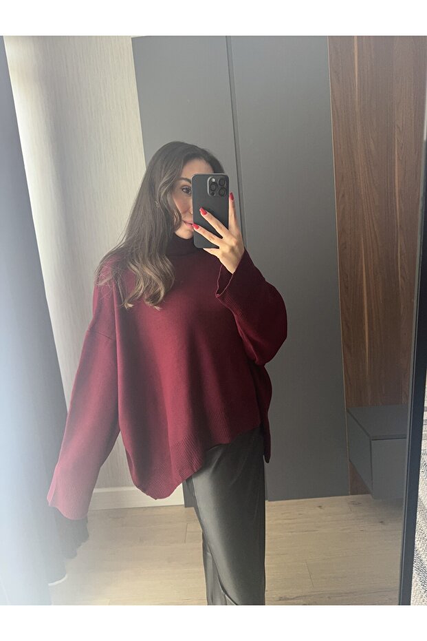 Boğazlı Oversize Kazak - 7