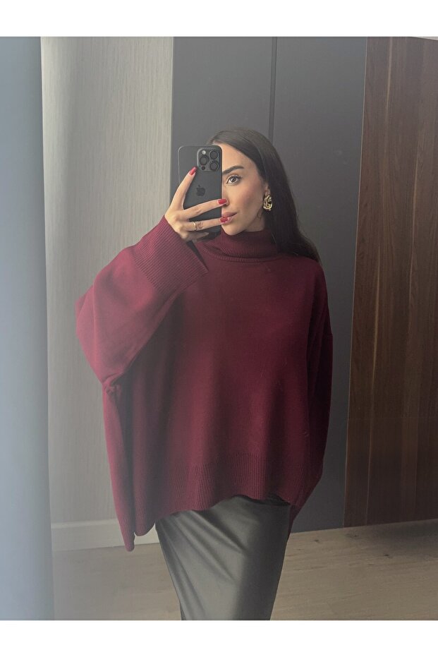 Boğazlı Oversize Kazak - 8