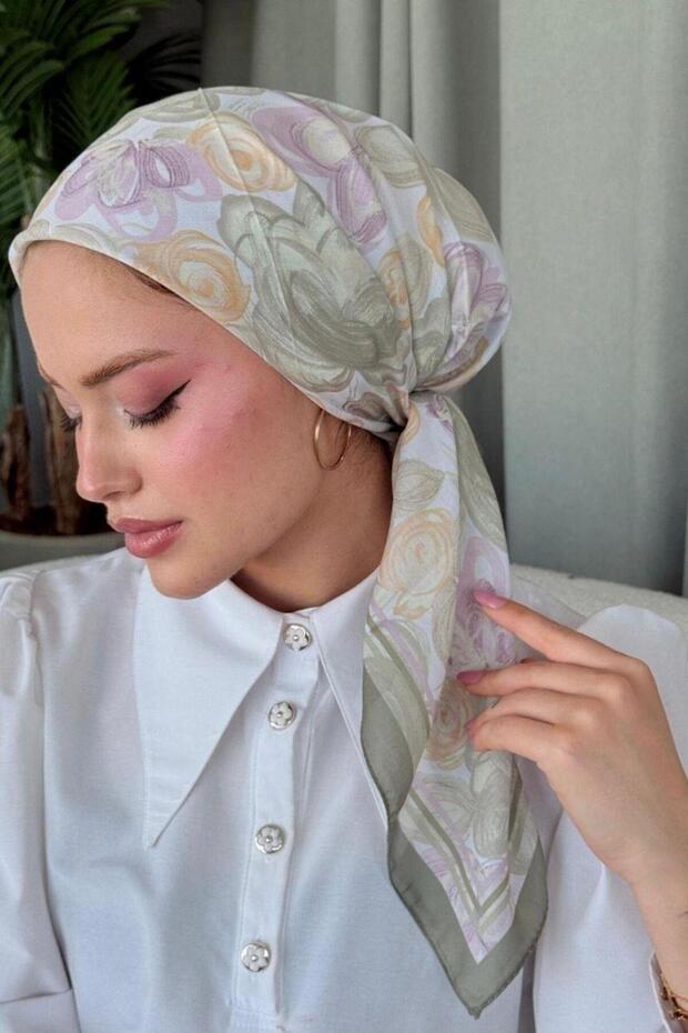 Eșarfă moale Mira verde - 3