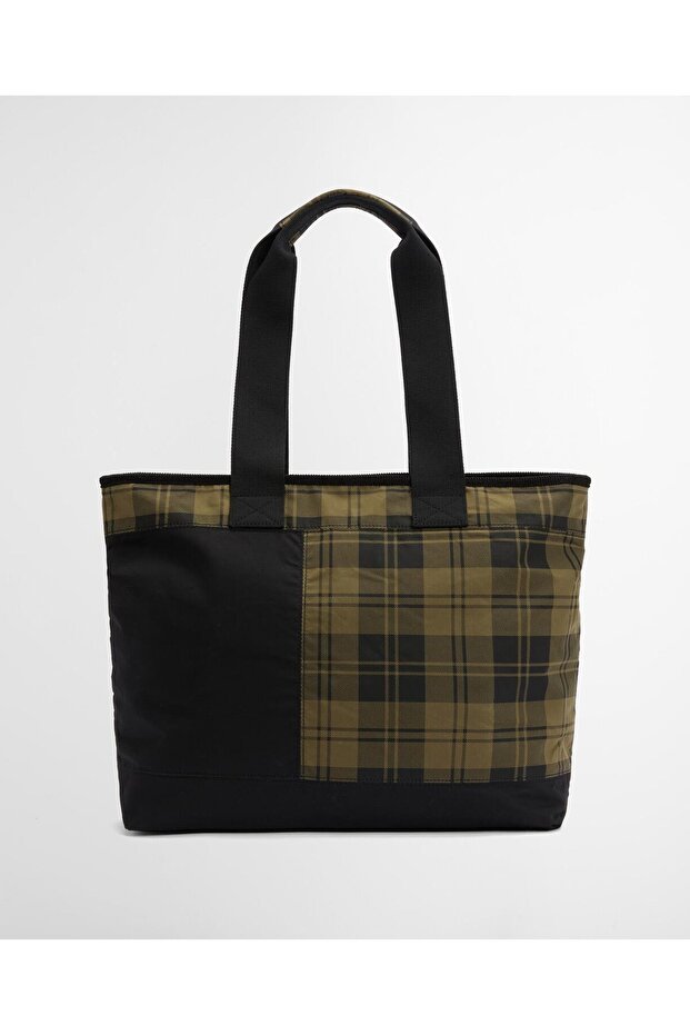 Mya Patchwork Kol Çantası BK11 Black/Olive Check - 3