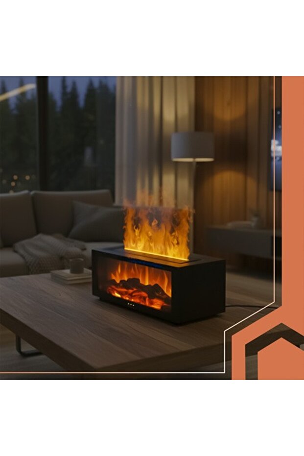 Fireplace effect aromatherapy diffuser, 150 ml, 20-25 ml/h, 10 W, LED lights, timer, remote control - 5