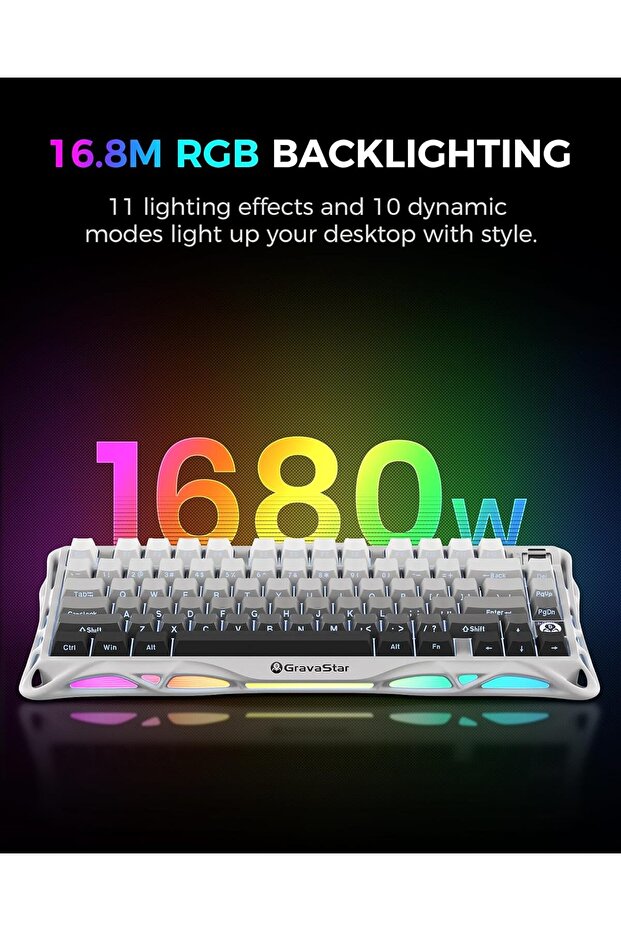 Computer Peripheral Devices, Mercury K1 75% Wireless Mechanical Gaming Keyboard - 4