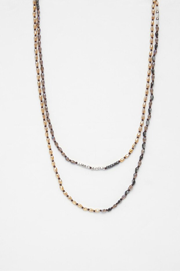 İkili boncuklu kolye - 1