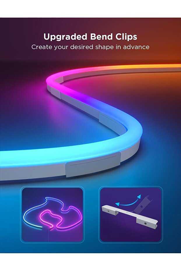 Neon Rope Light 2, RGBIC Neon LED Strip Lights with Shape Mapping, Work with Matter, Alexa and - 8