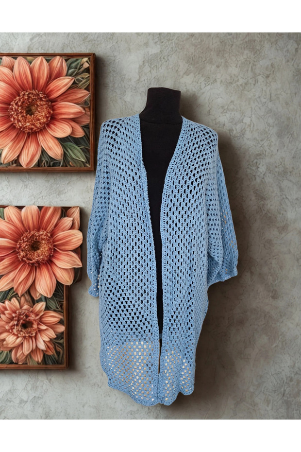 El örgüsü hırka oversize - 2