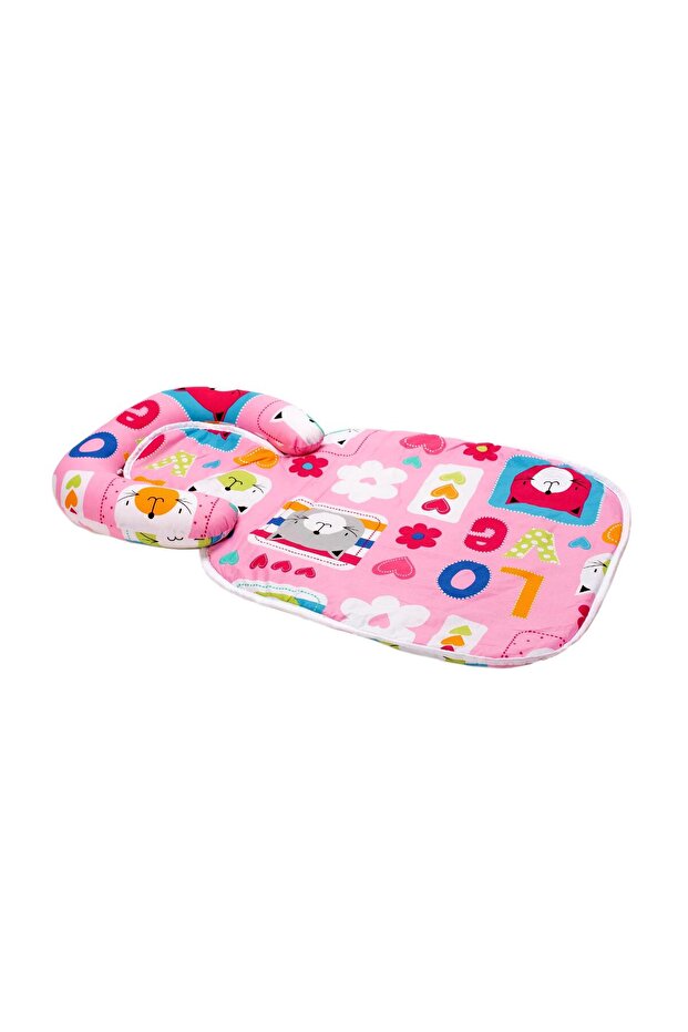 Waterproof Blanket With Removable Headrest Kitten Pattern - 1