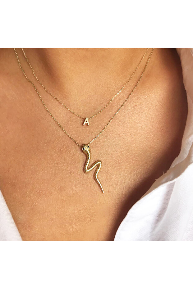 Kadın Mini A Harfli Kolye - 2