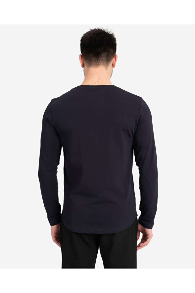 AD Erkek Lacivert Basic Sweatshirt - 3