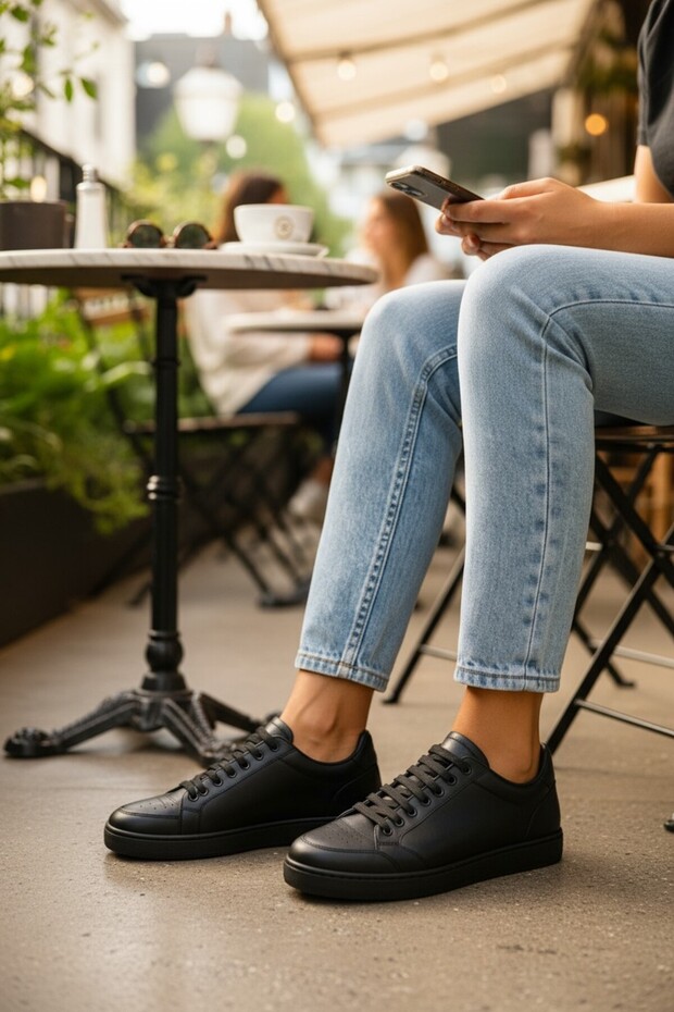 Основни умения Неформални комбинирани обувки Въздушни Стилни Удобни Прохладни и удобни Жени Мъже Черно-черни - 3