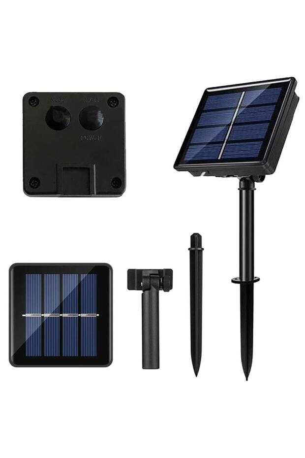 Solar-powered string light, 200 LEDs, 22 meters, 8 functions, cool white - 7