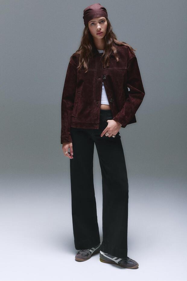 Geniş paça yama cepli jean - 1