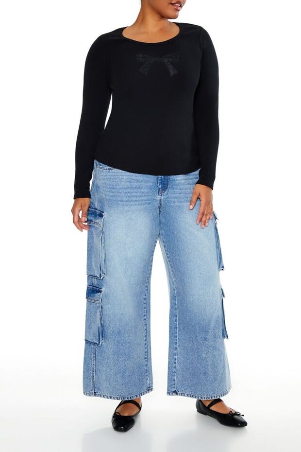 Plus Size Kargo Jean Pantolon - 2