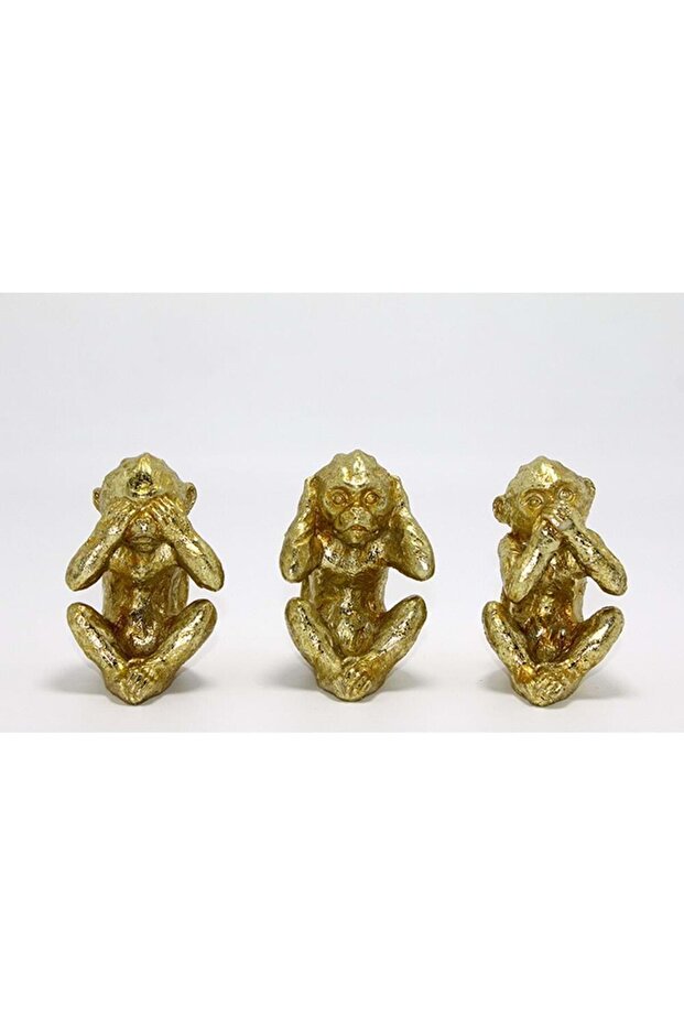 هدية تزيينية من البوليستر 3 قرود - 2