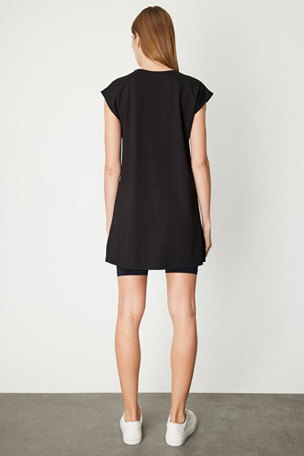 Crew Neck Basic Tunic - 4