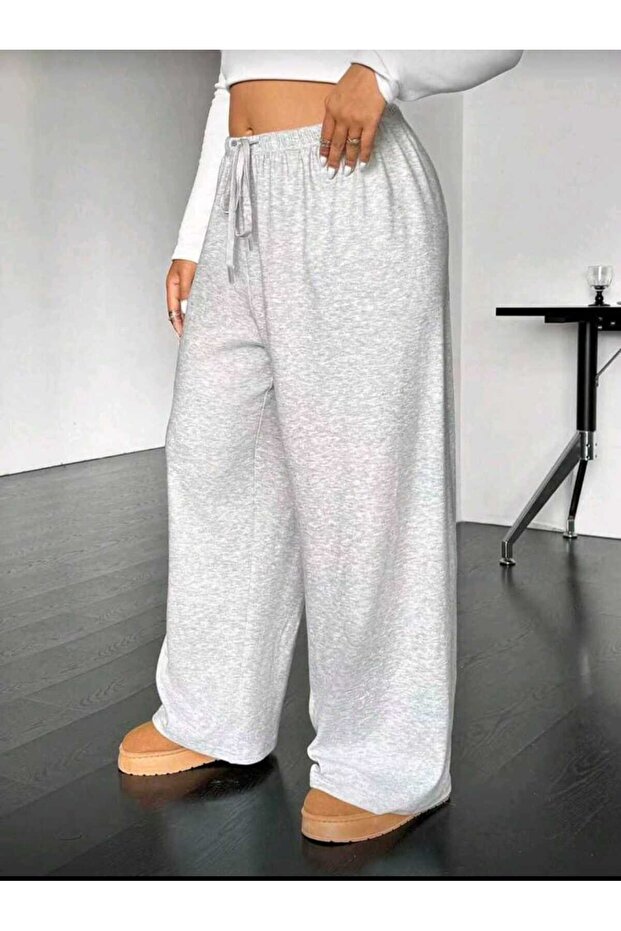 Gray Basic Sweatpants - 5