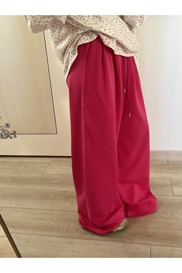 Fuşya Şardonlu Pileli Eşoftolon - 4