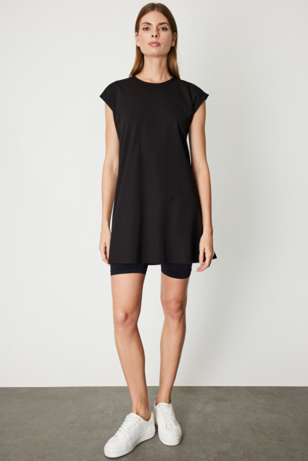 Crew Neck Basic Tunic - 3