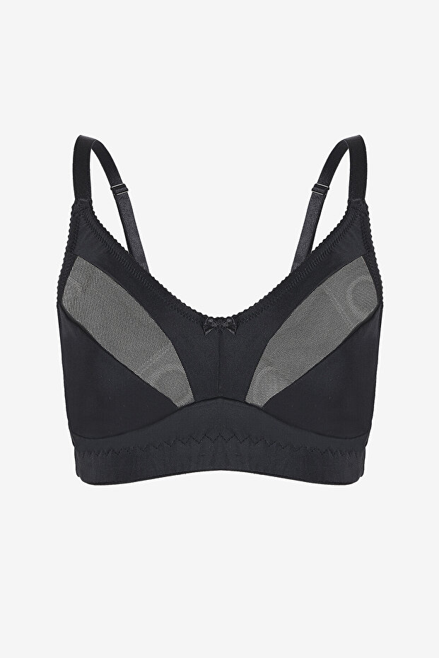 Siyah Rosa Minimizer Toparlayıcı Sütyen - 1