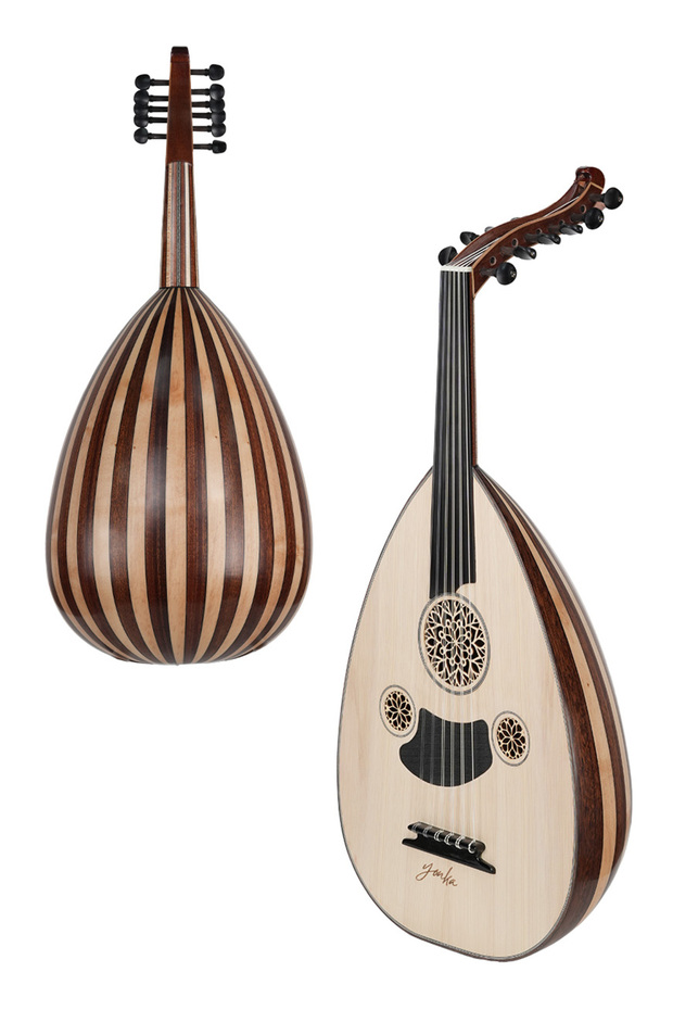 UD-10KM Kelebek ve Maun Ağacı Ud Abanoz Klavye EL Yapımı Yüksek Kaliteli Ud - 1