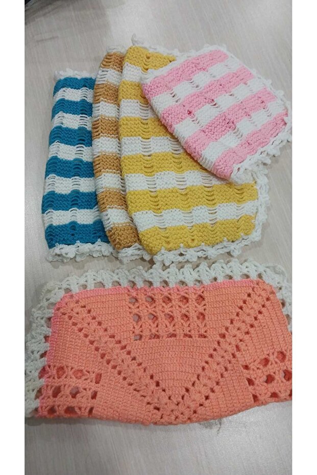 5 Pieces Hand Knitted Loofah/ Handcrafted Bath Loofah/ Dowry Loofah for Bath/Shower/Dowry/