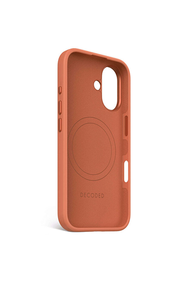 DECODED silicone protective case for iPhone 16, Orange - 10