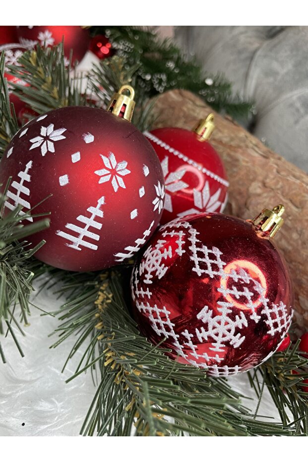 Коледна украса - Червено - 12