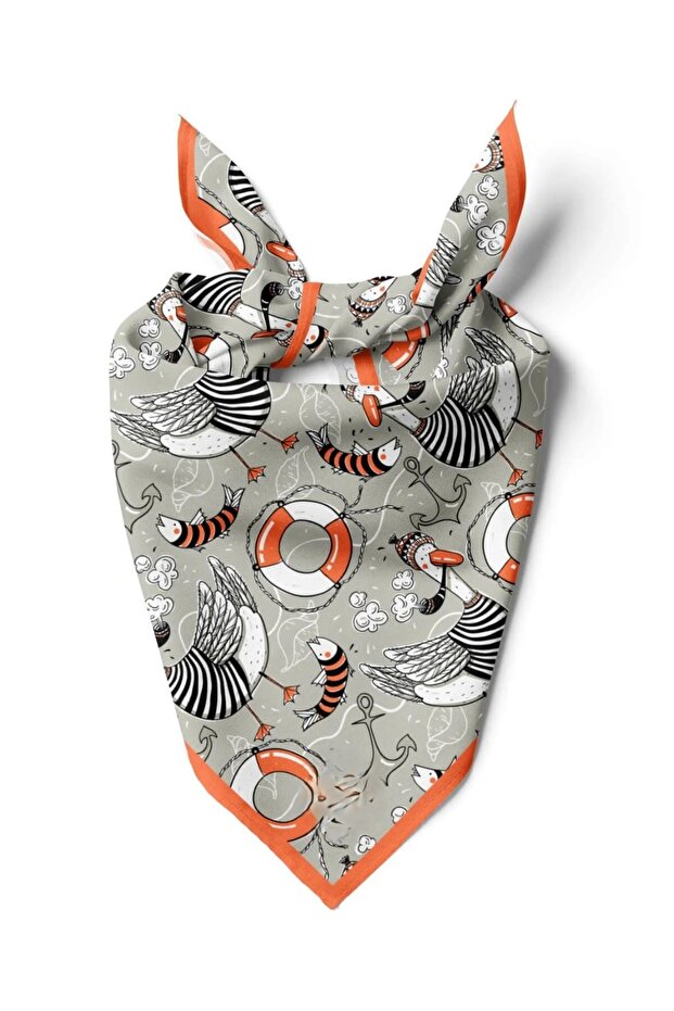 Stylish Scarf with a Cute Goose Figure