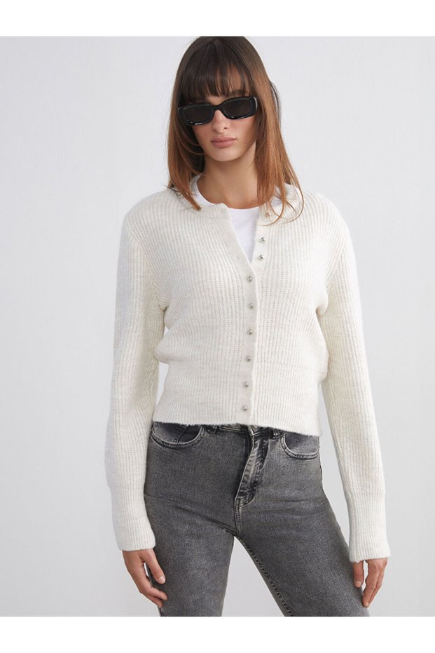 Quality Pieces from Çelebi Store Zero Roba Collar Women's Knitwear Cardigan