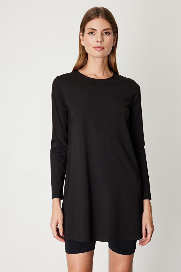 Uzun Kollu Basic Tunik - 1