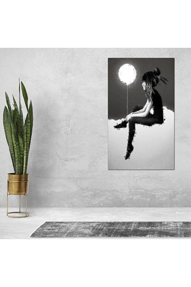 لوحه جداريه كانفس مودرن - رسمة إمرأه - 300935