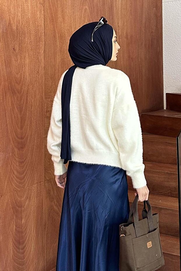 Sakallı Basic Hırka Beyaz - 4