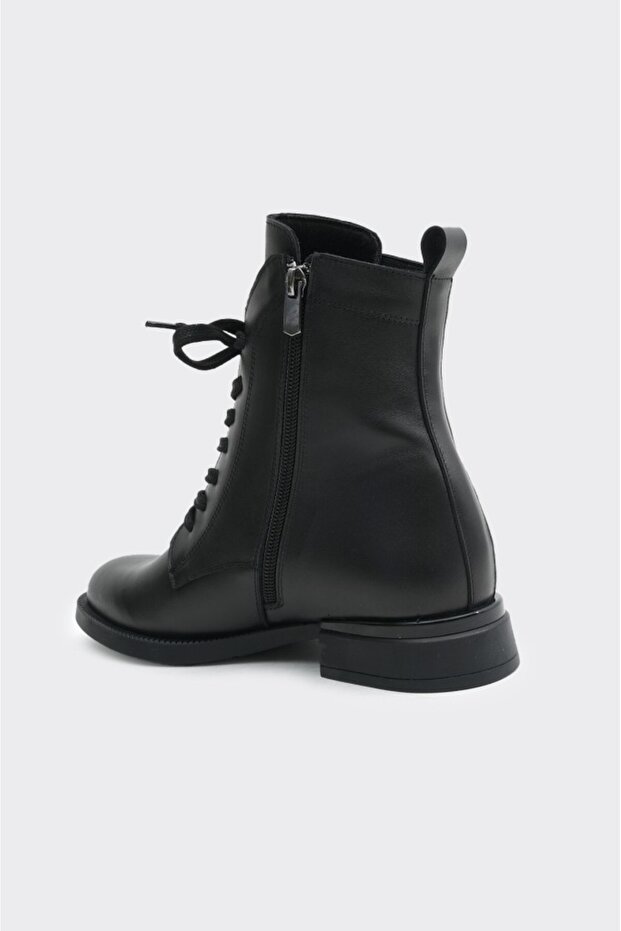 Hakiki Deri Fermuarlı Kadın Bot - 3