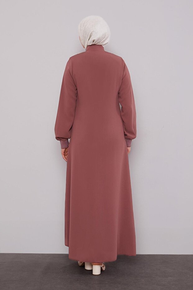 Yakası Bağıcıklı Ferace - 4